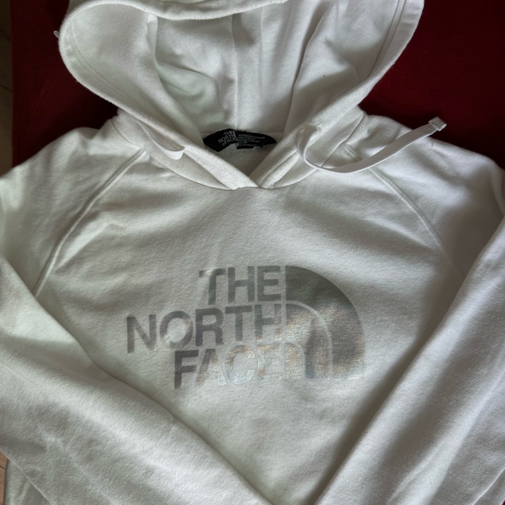 North face white hoodie